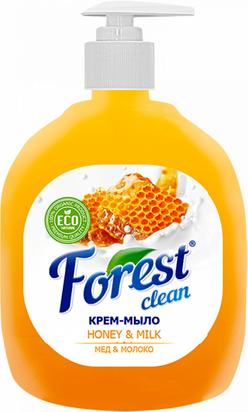 Крем-мыло ТМ Forest Clean Мед и Молоко 500мл