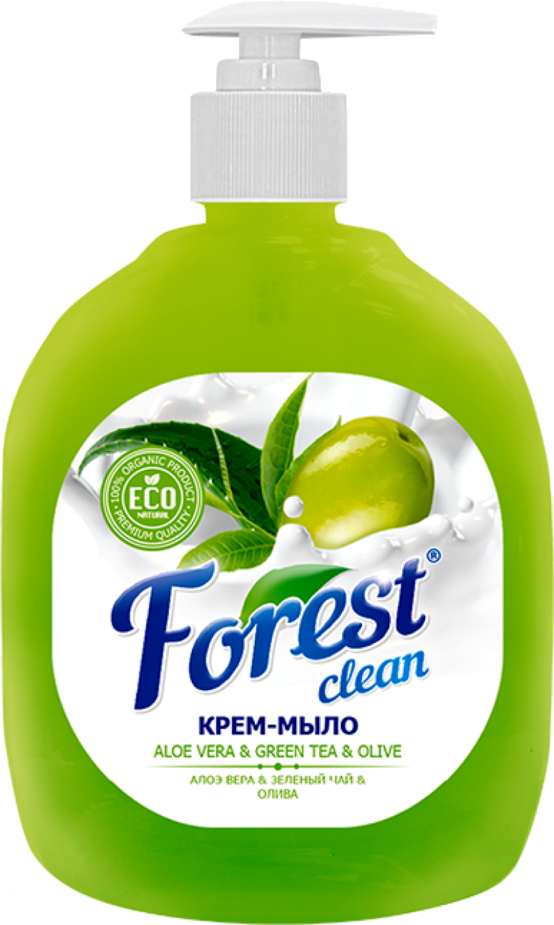 Крем-мыло ТМ Forest Clean Алоэ Вера, Зеленый Чай и Олива 500мл