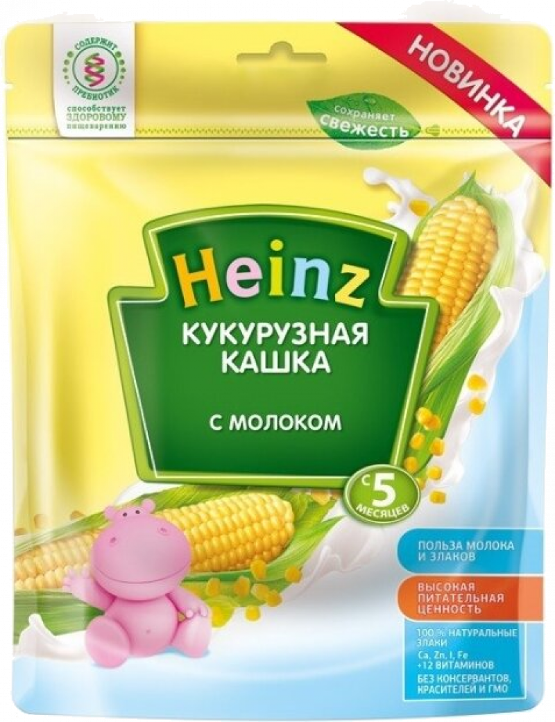 Каша ТМ Heinz молочная кукурузная (с 5 месяцев) 200г