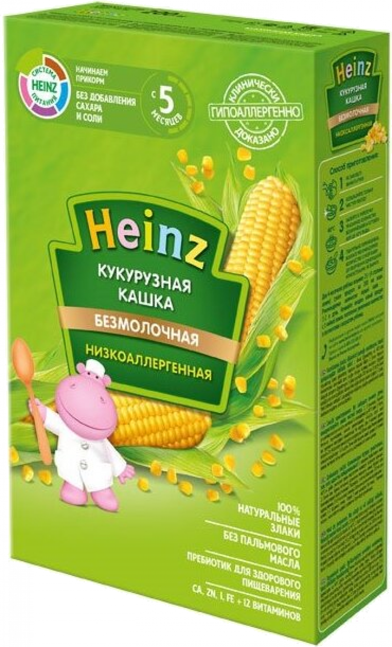 Каша ТМ Heinz безмолочная кукурузная (c 5 месяцев) 200г