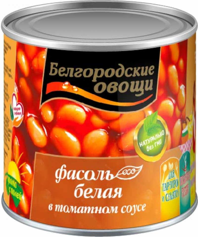 Фасоль белая ТМ Белгородские овощи в томатном соусе 400г