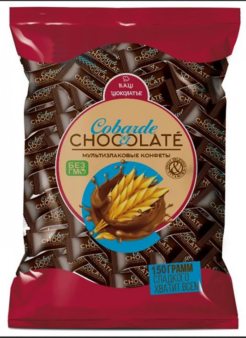 Конфеты мультизлаковые ТМ Cobarde El Chocolate с темной глазурью 150г