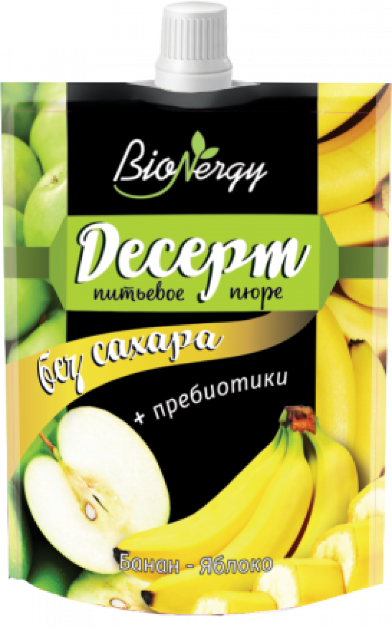 Десерт фруктово-ягодный ТМ BioNergy яблоко-банан 140г