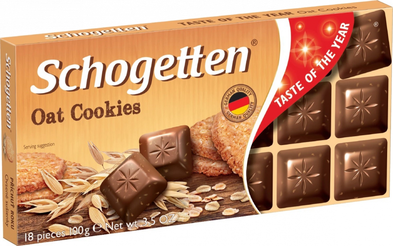 Шоколад Schogetten с кусочками овсяного печенья 100г