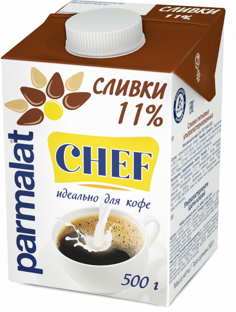 Сливки ТМ Parmalat 11% 0.5л