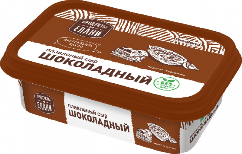 Сыр плавленый ТМ Продукты из Елани Шоколадный 30% 180г