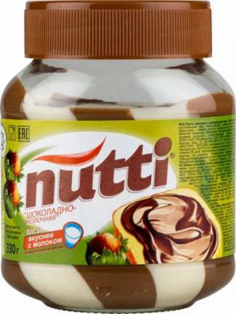Паста ТМ Nutti шоколадно-молочная 330г