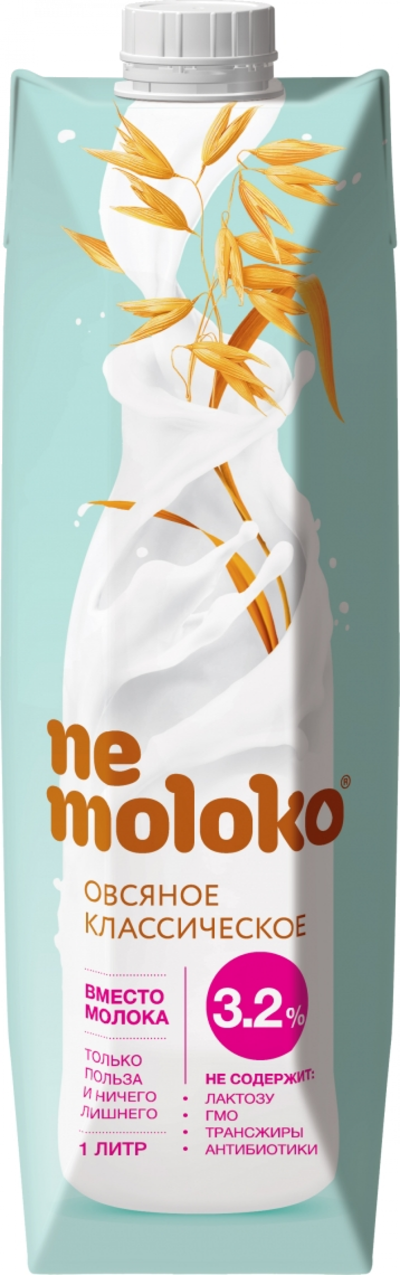 Молоко ТМ Nemoloko Овсяное Классическое 3,2% 1л