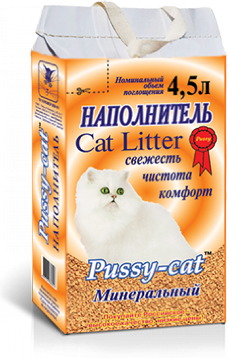 Наполнитель ТМ Pussy-cat минеральный (желтый) 4,5л