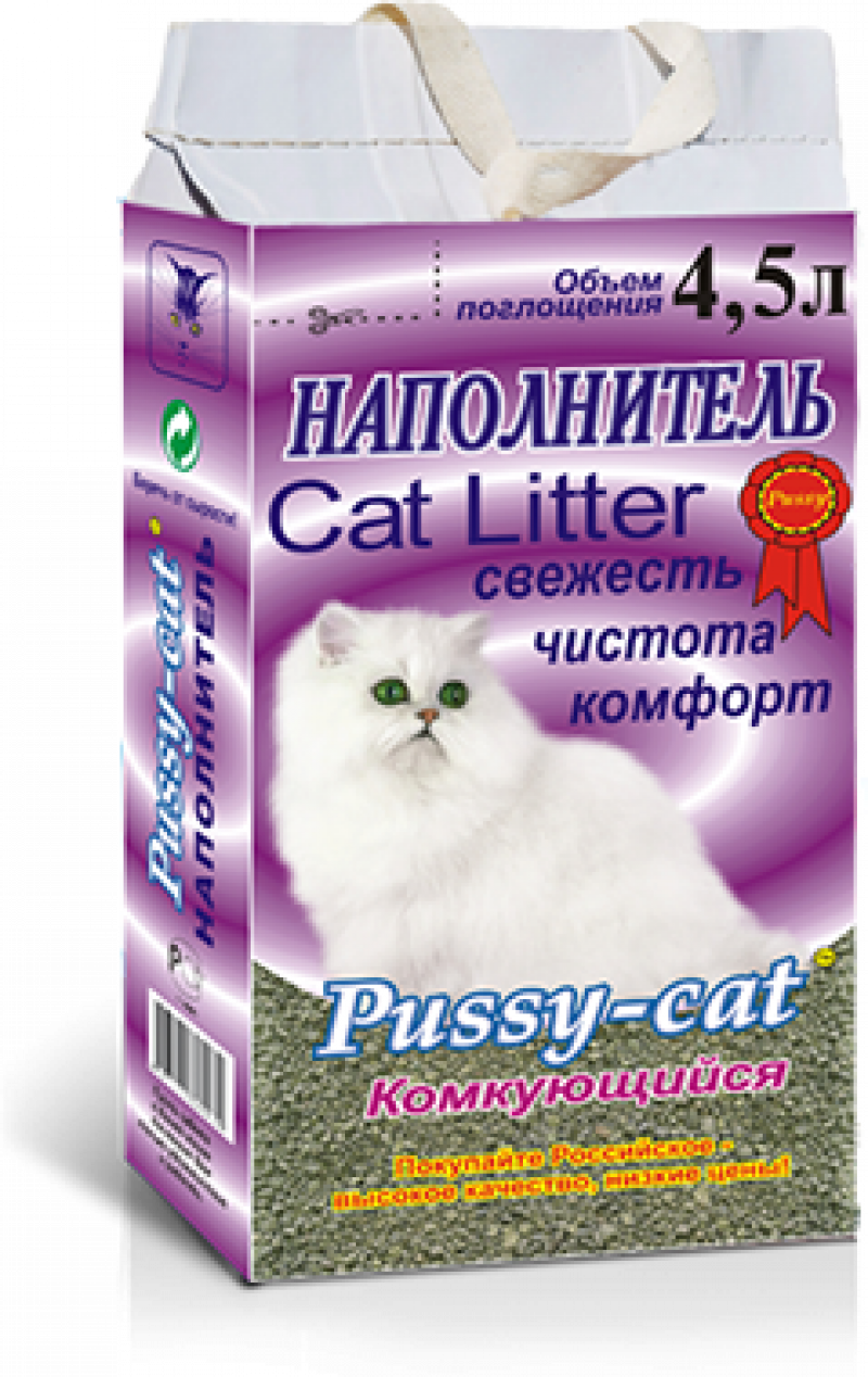 Наполнитель ТМ Pussy-cat комкующийся (фиолетовый) 4,5л