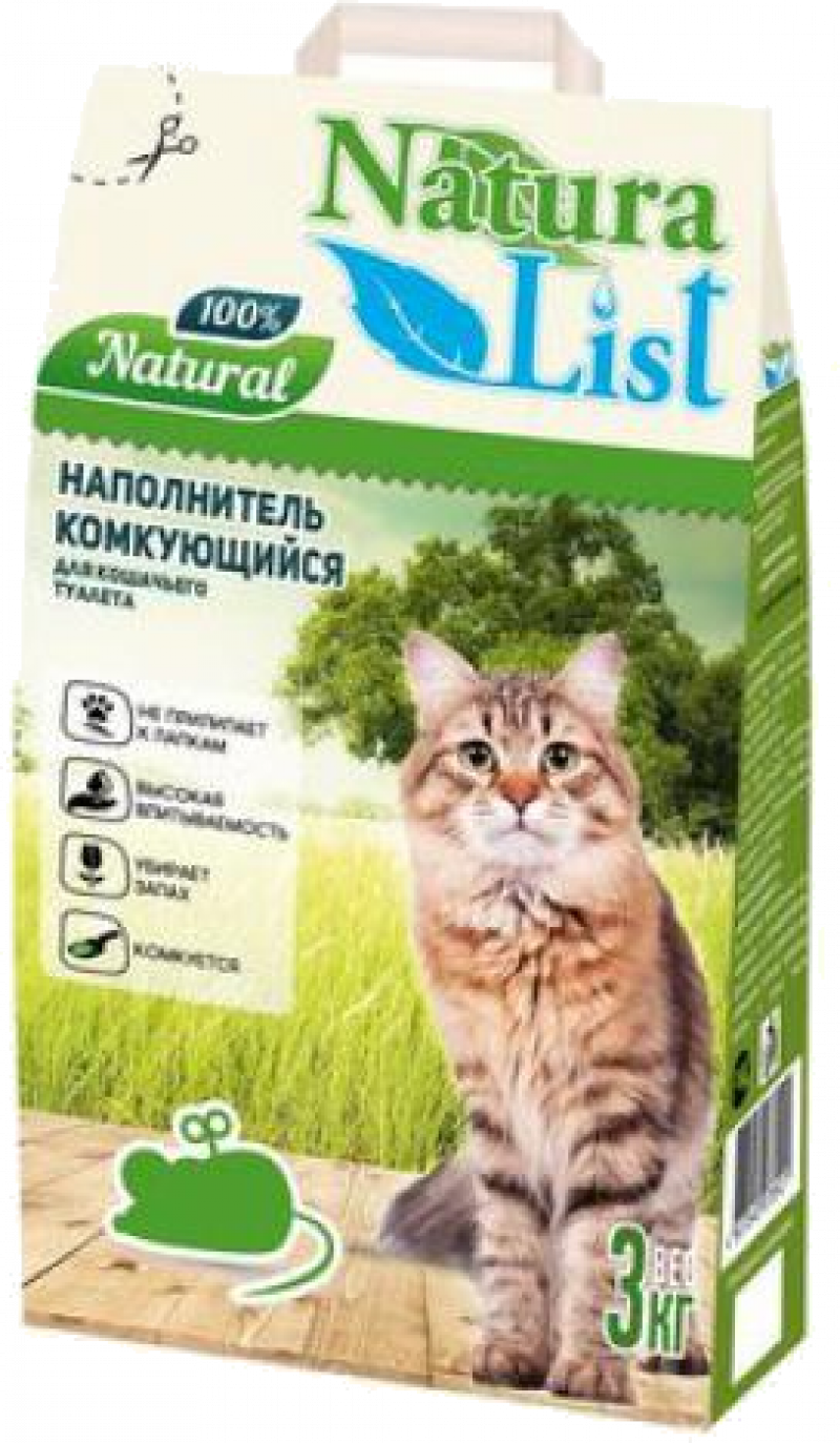 Наполнитель TM NaturaList Комкующийся бентонит 3кг