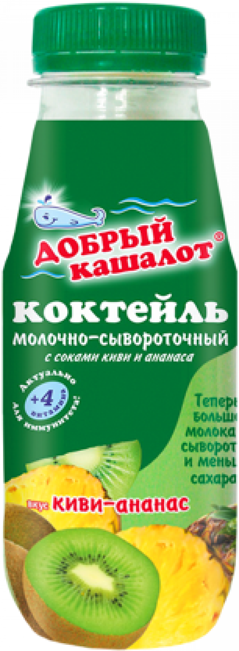 Напиток молочный ТМ Добрый Кашалот Киви-Ананас 250г