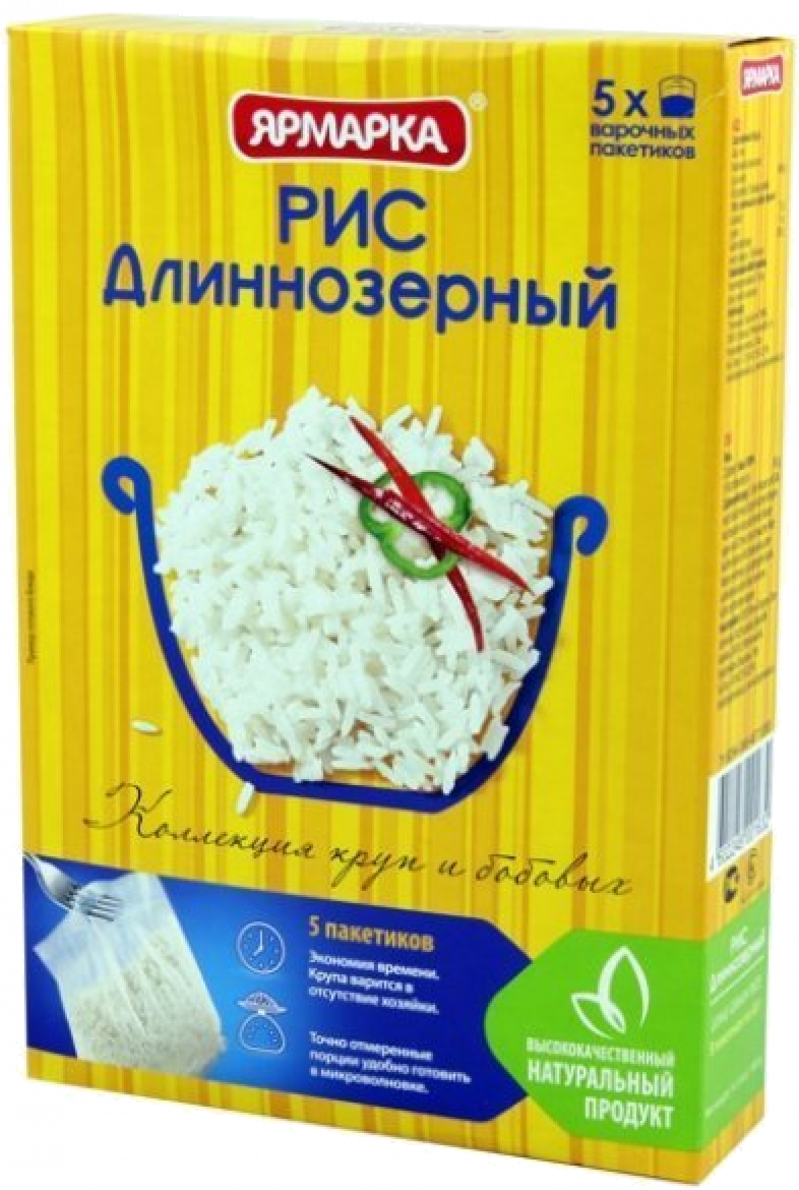 Рис длиннозерный ТМ Ярмарка 5*80гр