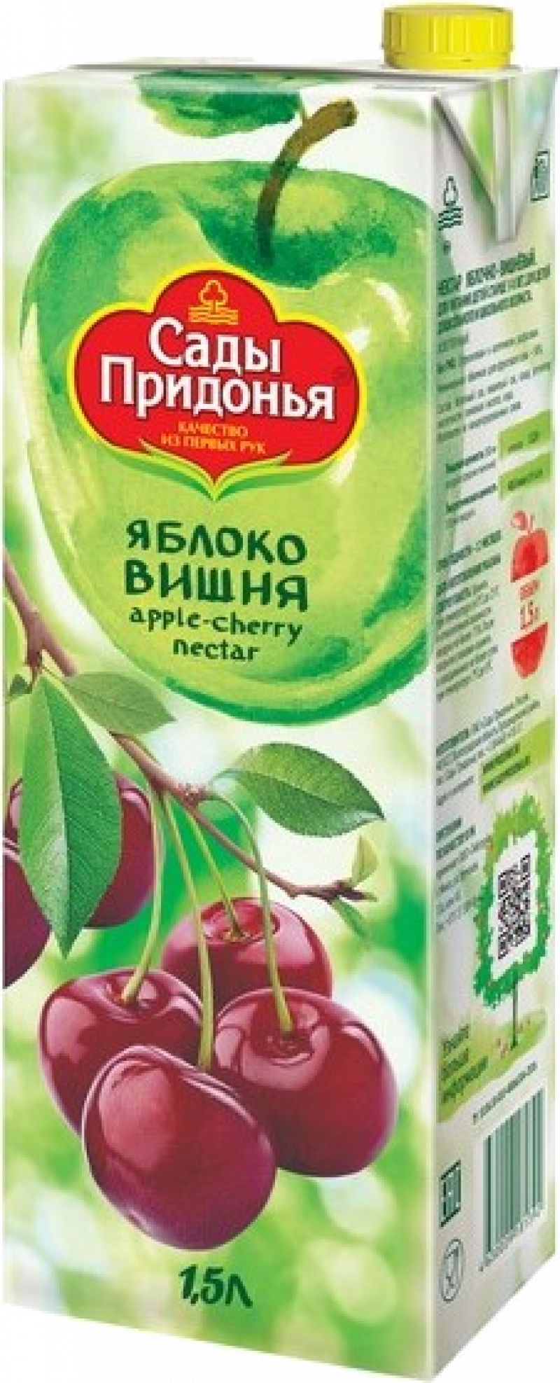 Сок 1,5л Сады Придонья нектар яблочно-вишневый