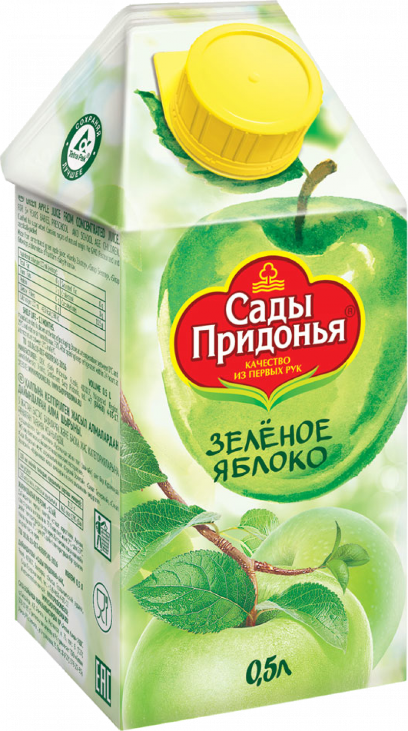 Сок 0,5л Сады Придонья сок из зеленых яблок