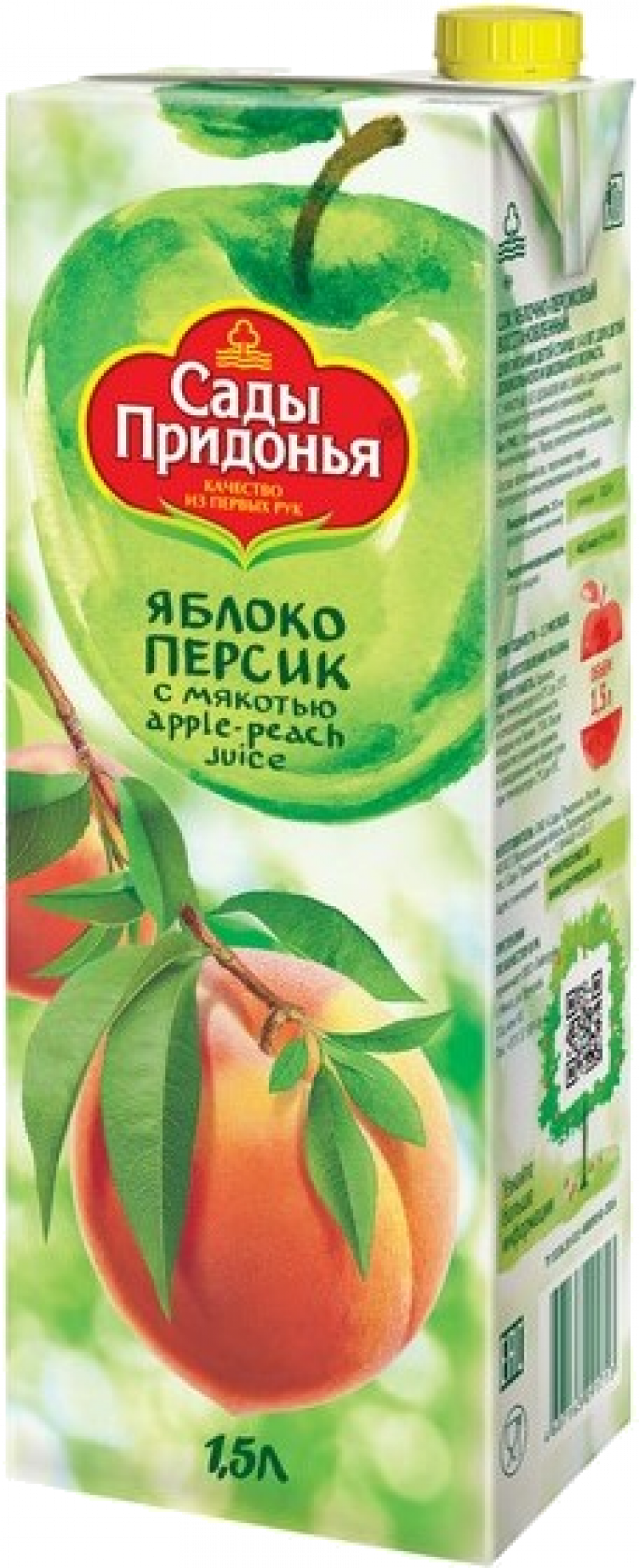 Сок 1,5л Сады Придонья сок яблочно-персиковый