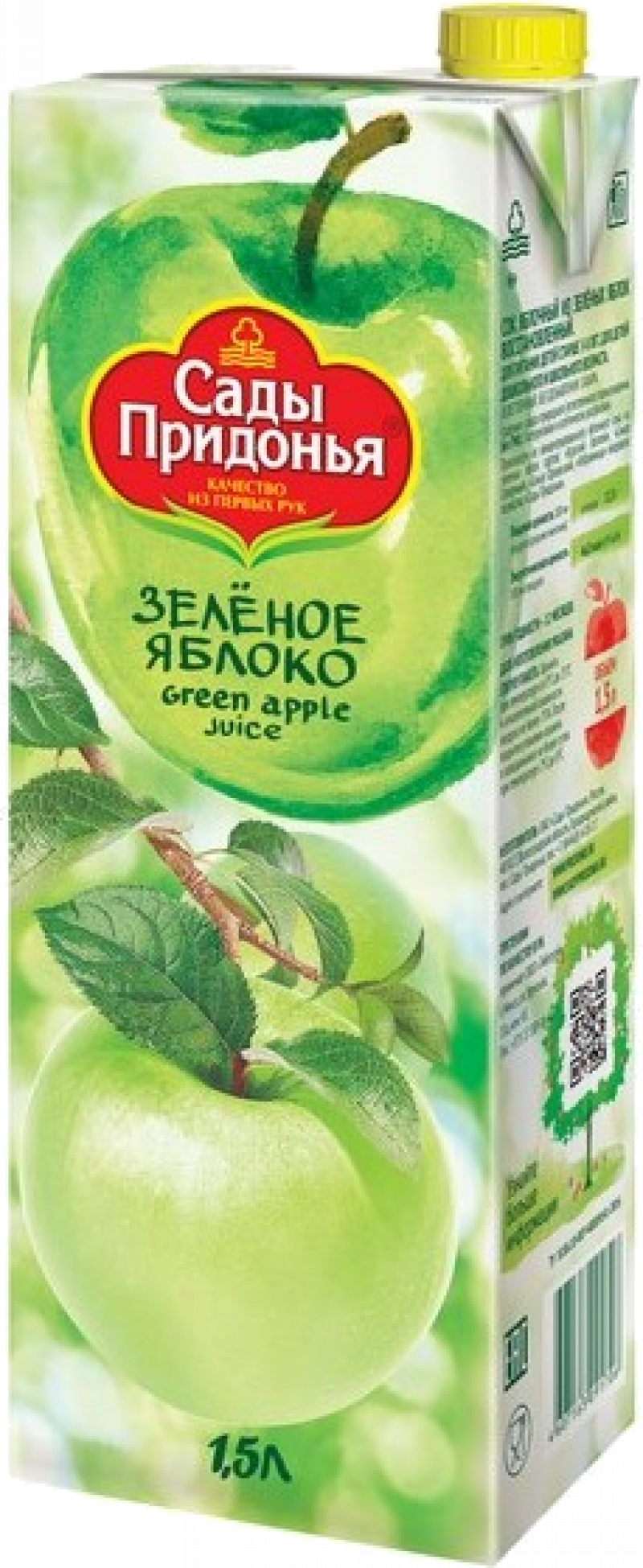 Сок 1,5л Сады Придонья сок из зеленых яблок
