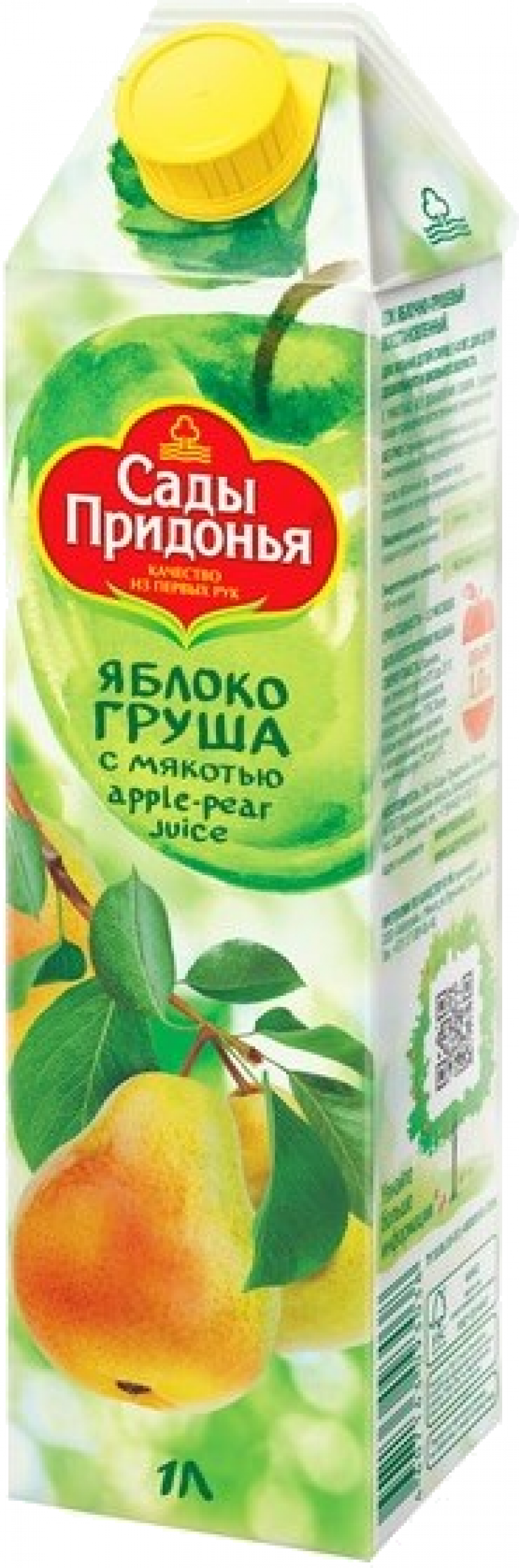 Сок 1,0л Сады Придонья сок яблочно-грушевый
