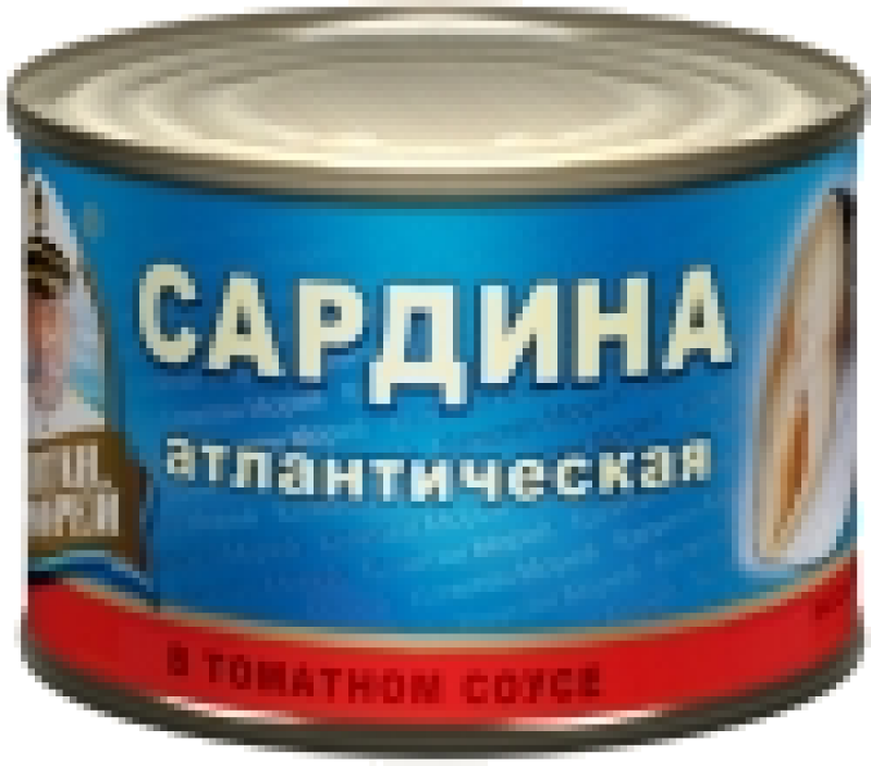 Сардина ТМ Капитан морей в томатном соусе №6 250г