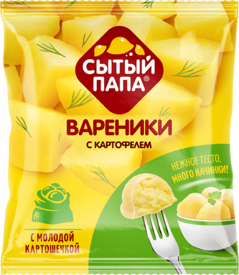 Вареники ТМ Сытый папа с картофелем 450г