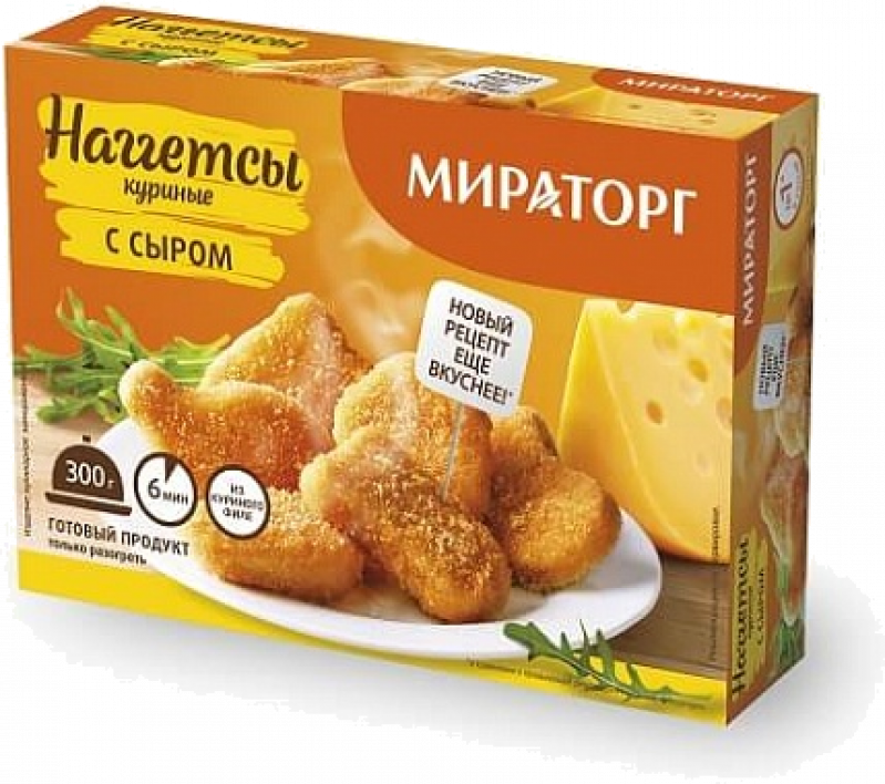 Наггетсы ТМ Мираторг куриные с сыром 0,3кг