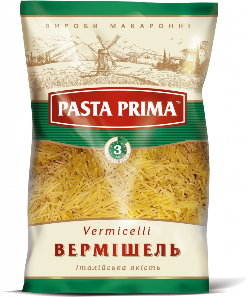 Макаронные изделия ТМ Pasta Prima 0,8кг Вермишель