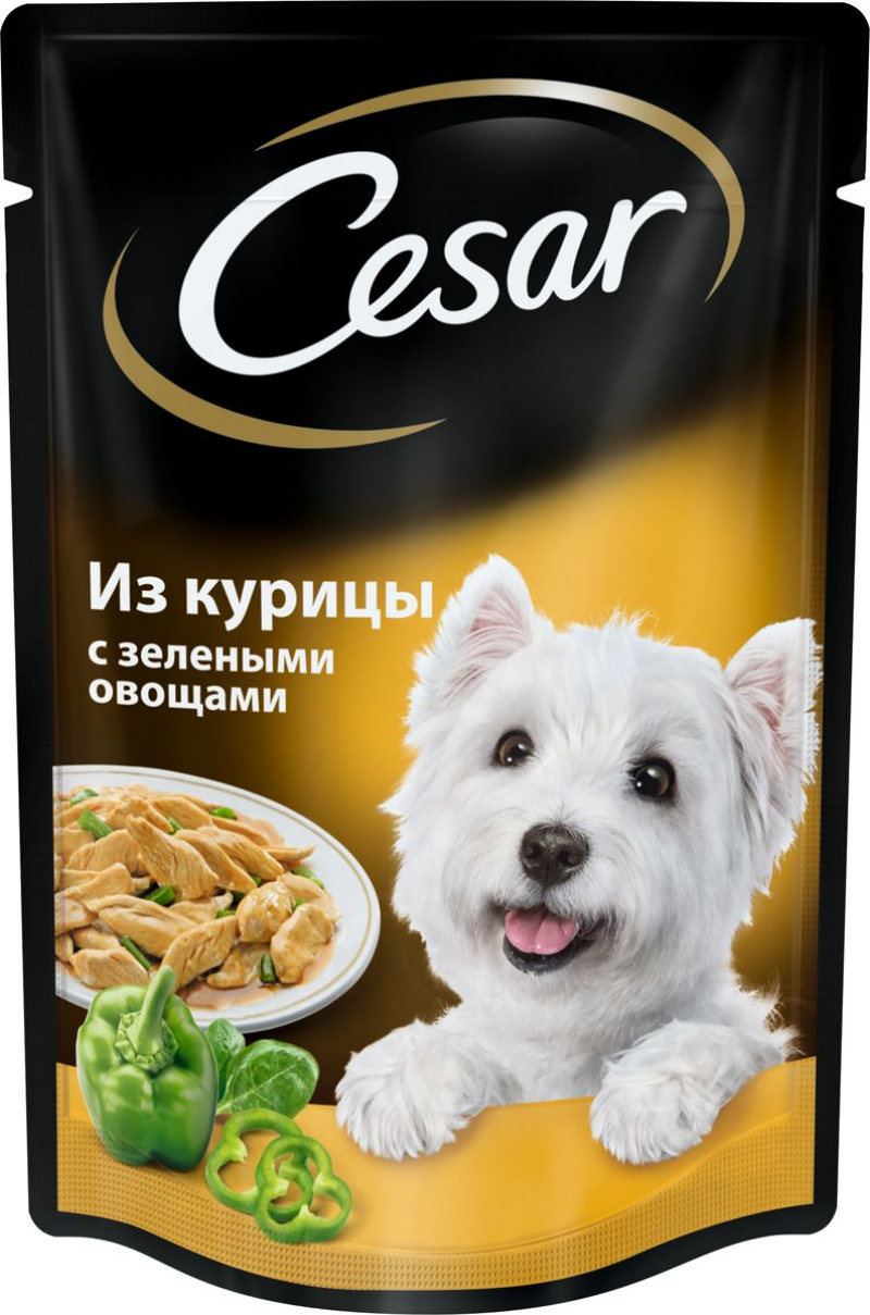 Корм ТМ Cesar Курица/Овощи 100г