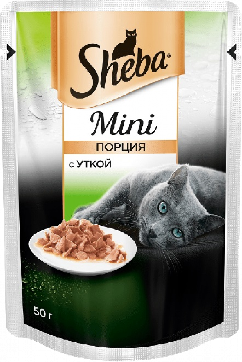 Корм TM Sheba Pleasure мини порция с уткой 50г