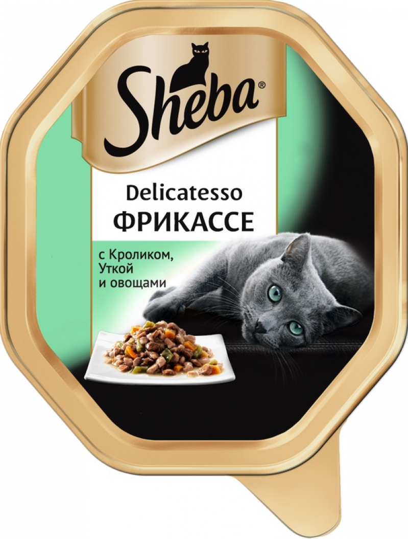 Корм TM Sheba Delicatesso Фрикассе с кроликом, уткой и овощами 85г