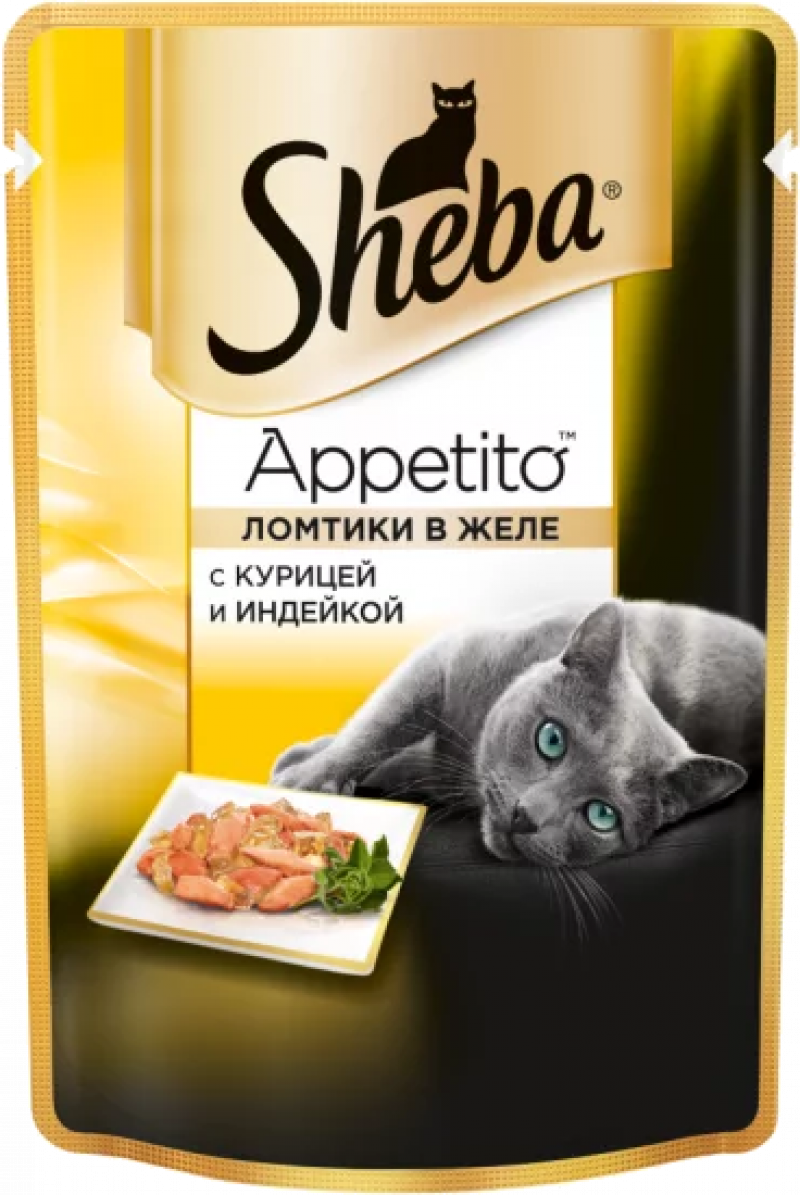 Корм ТМ Sheba Appetito куриц/инд желе 85г