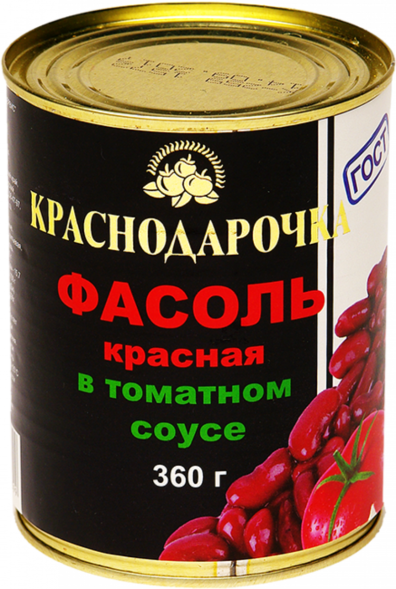 Фасоль ТМ Краснодарочка красная натуральная в томатном соусе 360г
