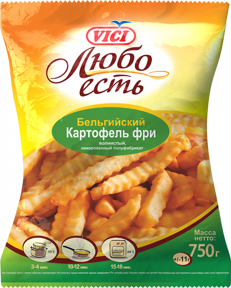 Картофель ТМ VICI фри волнистый 0,75кг
