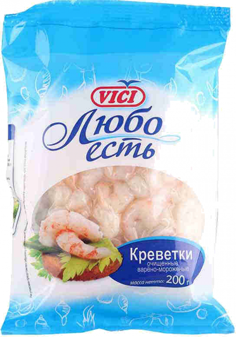 Креветки ТМ VICI очищ. в/м 150/250 (0,2кг)