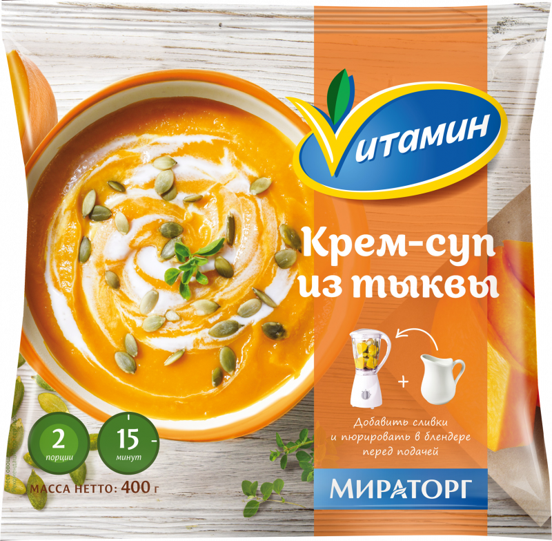 Крем-суп ТМ Витамин Мираторг из тыквы 400г