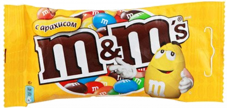 Шоколад ТМ M&M`s Арахис 45 гр