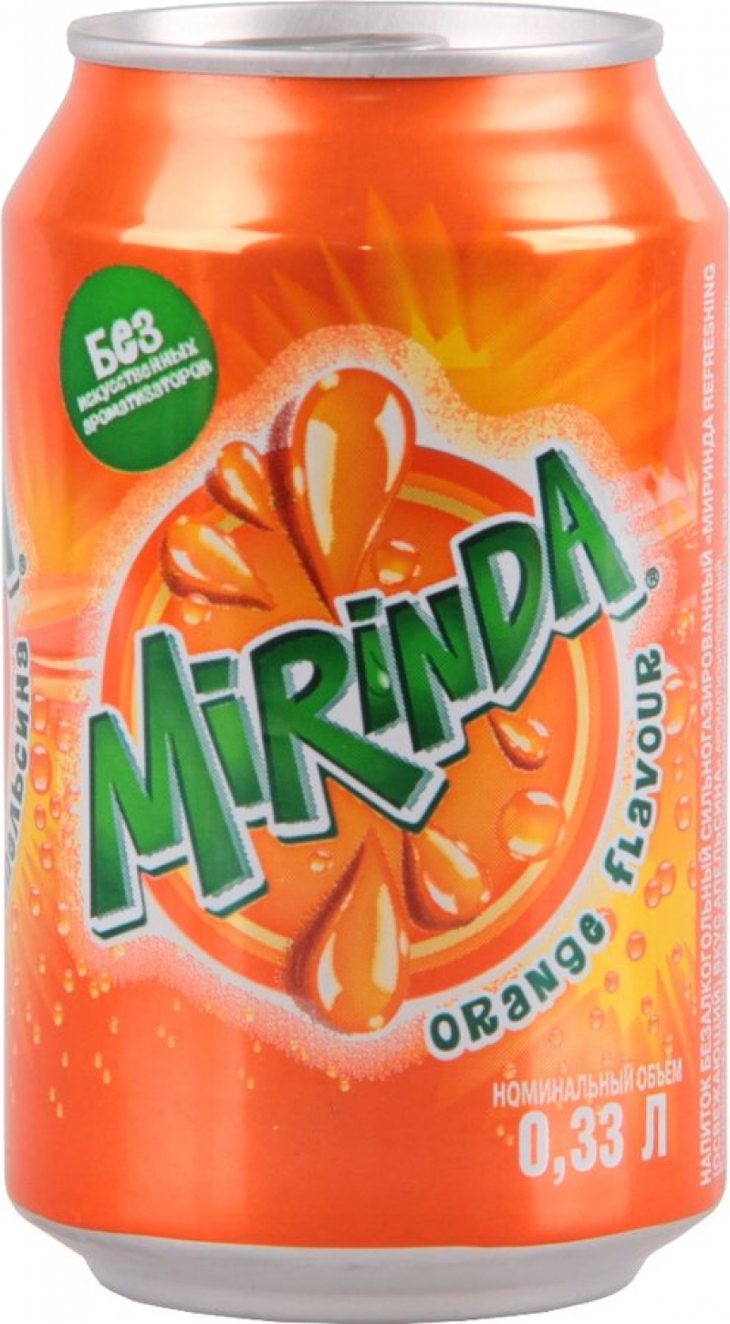 Напиток ТМ Mirinda Апельсин 0.33л