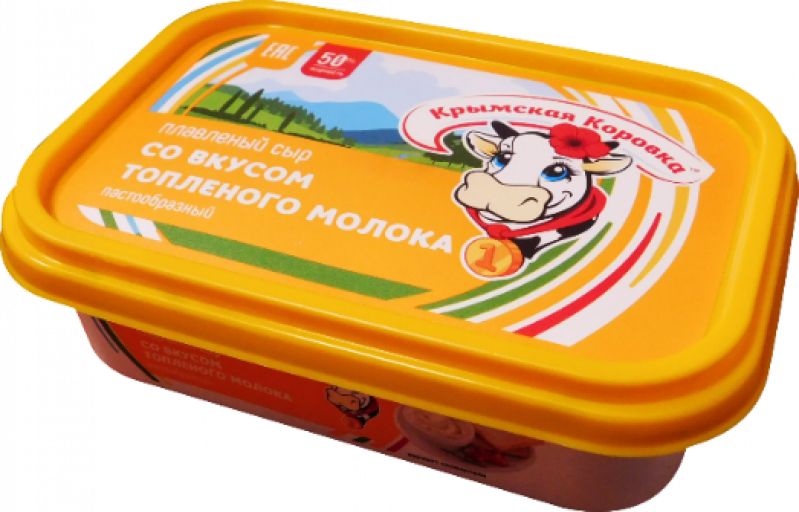 Сыр плавленый ТМ Крымская Коровка Топленое молочко 50% 180г