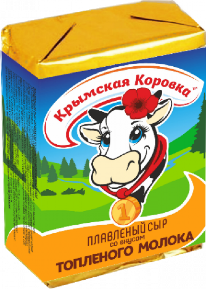 Сыр плавленый ТМ Крымская коровка Топленое молочко 50% 90г