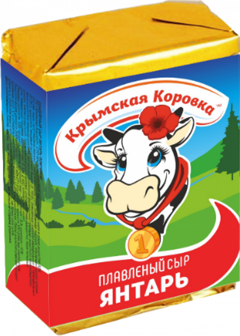Сыр плавленый ТМ Крымская коровка Янтарь 50% 90г