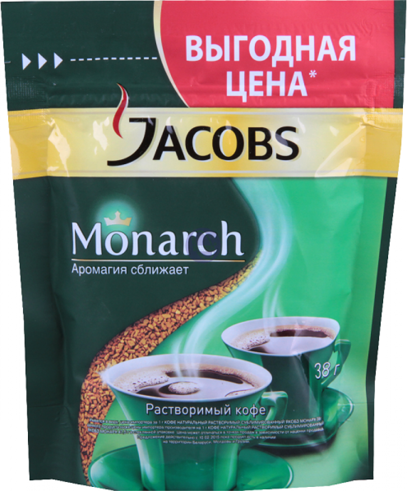 Кофе ТМ Jacobs monarch растворимый 38г