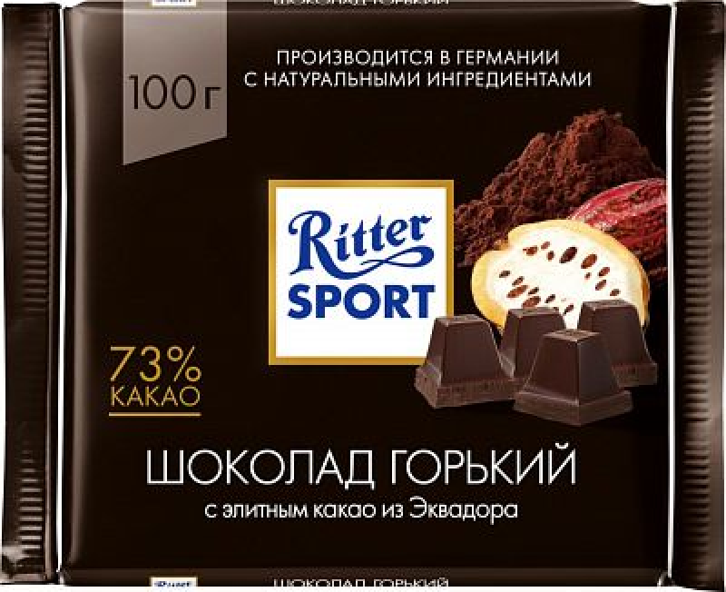 Шоколад ТМ Ritter Sport горький 73% 100г