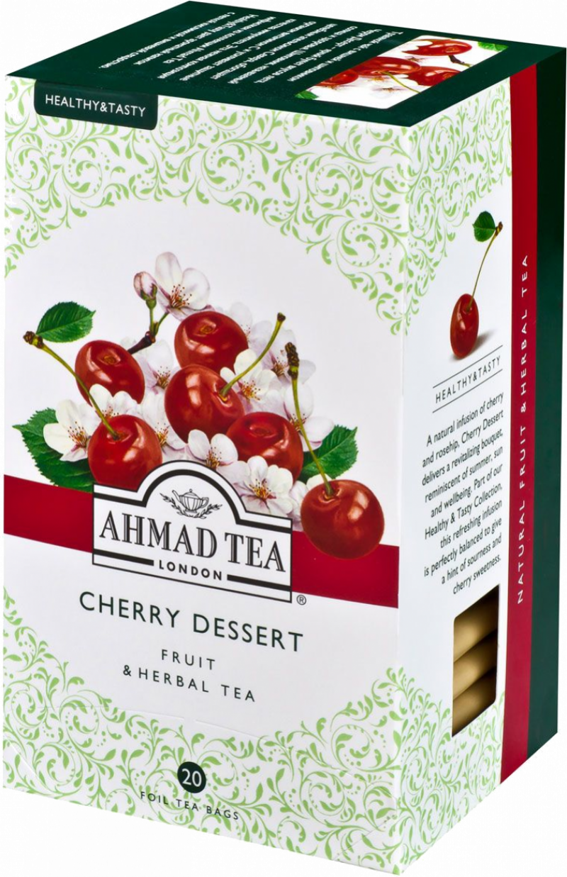 Чай ТМ Ahmad Tea Cherry Dessert травяной 20 пакетов