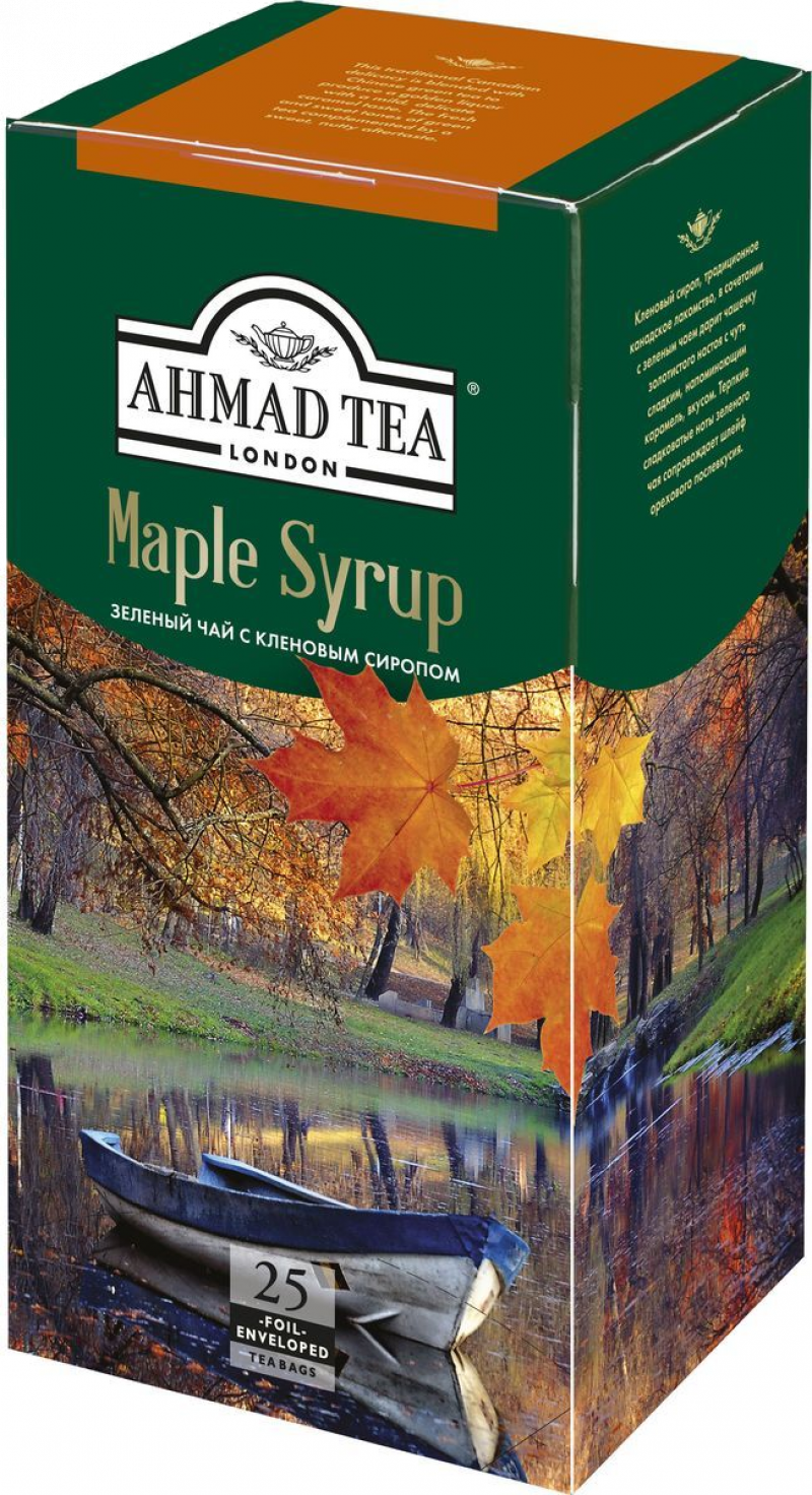 Чай ТМ Ahmad Tea Maple Syrup зеленый с кленовым сиропом 25*1,5г