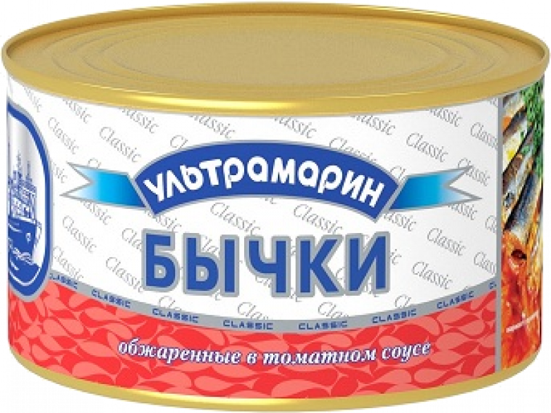 Бычки ТМ Ультрамарин в томатном соусе 240г