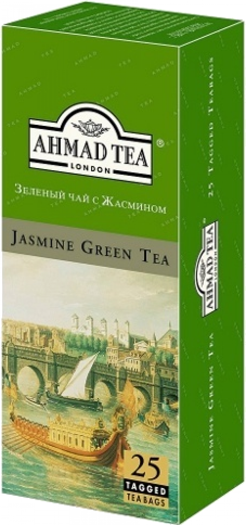Чай ТМ Ahmad Tea Зелёный с жасмином 25 пакетов