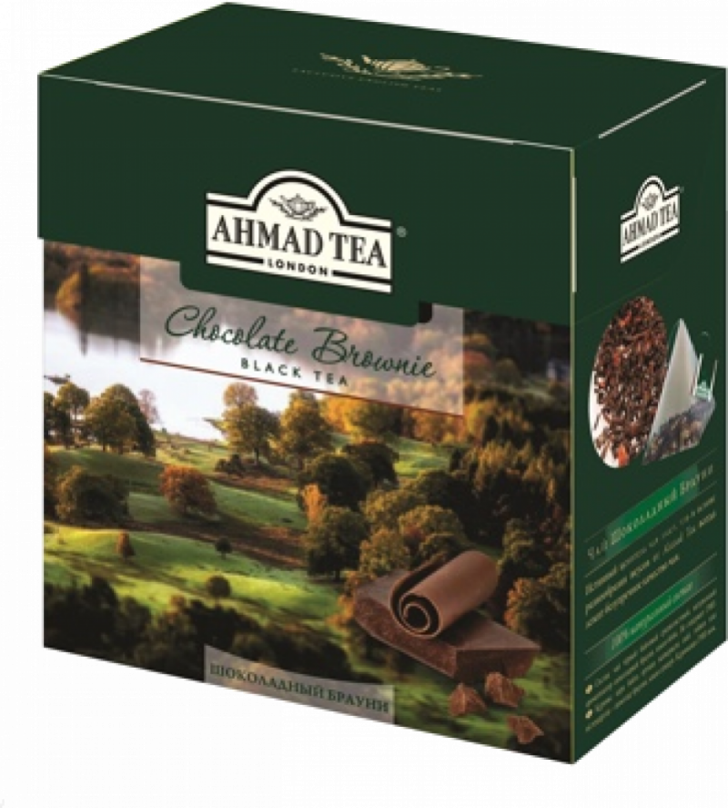 Чай ТМ Ahmad Tea черный Шоколадный брауни 20 пирамидок