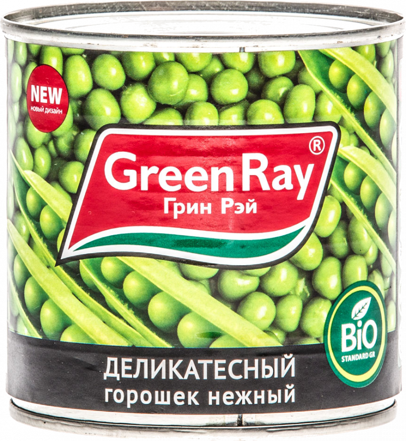 Горошек  ТМ Green Ray зелёный ж/б 425мл