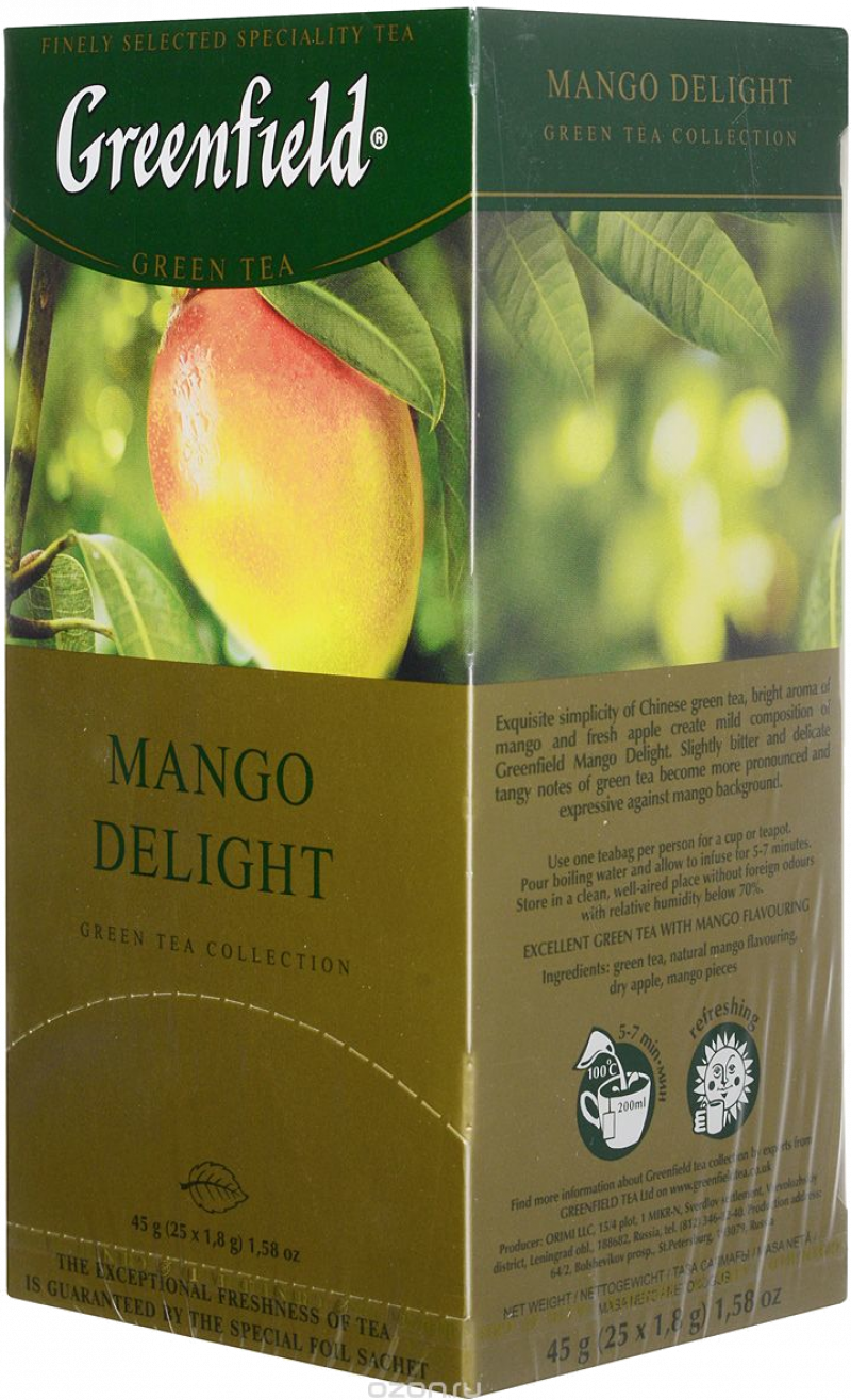 Чай ТМ Greenfield Mango Delight 25 пакетов
