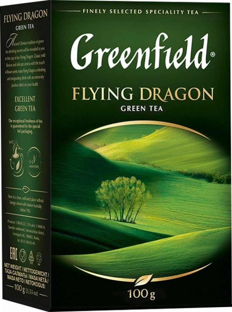 ГРИНФИЛД Флаинг Драгон 100г.чай лист.зел.