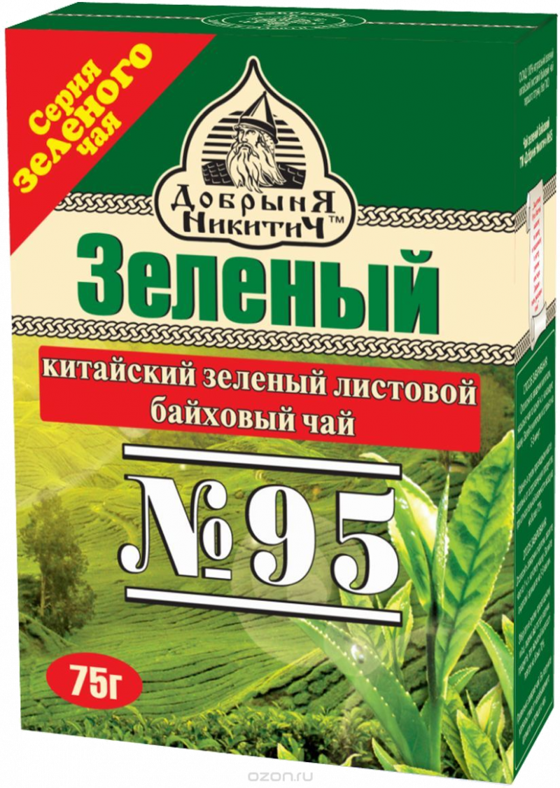 Чай ТМ Добрыня Никитич №95 зеленый 75г